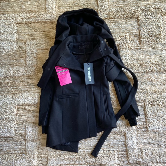 NWT Demobaza black jacket wool & cashmere jacket -xxs - Picture 2 of 11